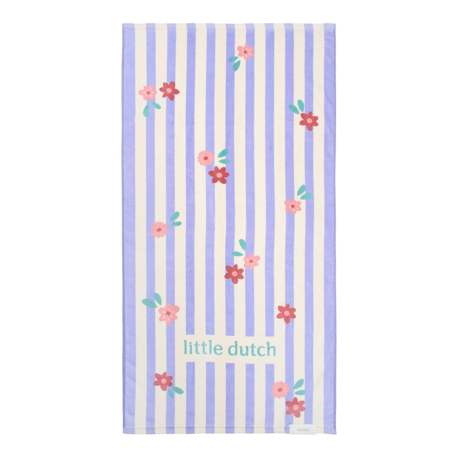 Handtuch / Strandhandtuch - Dreamy Purple Stripe lila / weiß (60x120 cm)