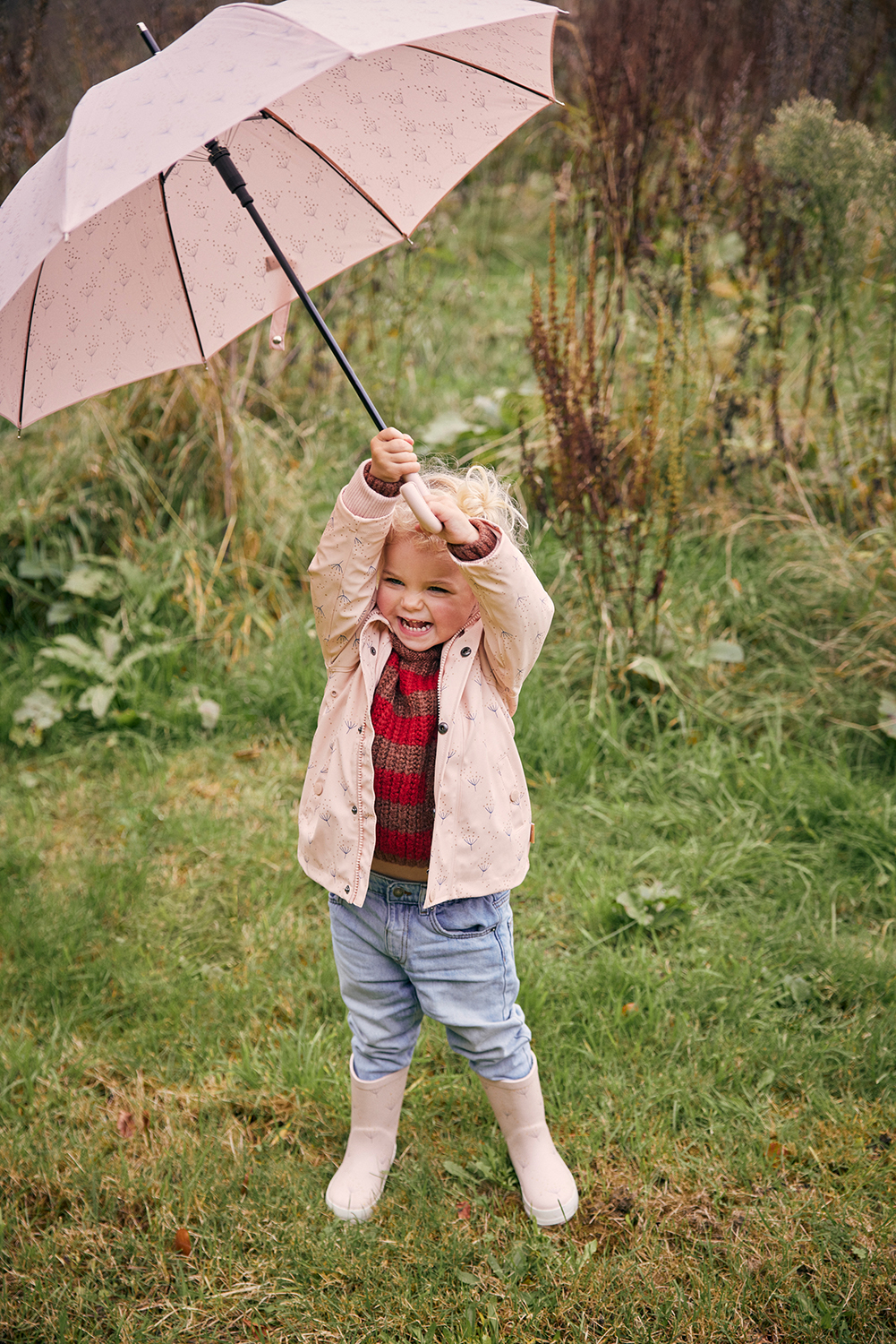 Regenjacke - Pusteblume rosa (Gr. 92)