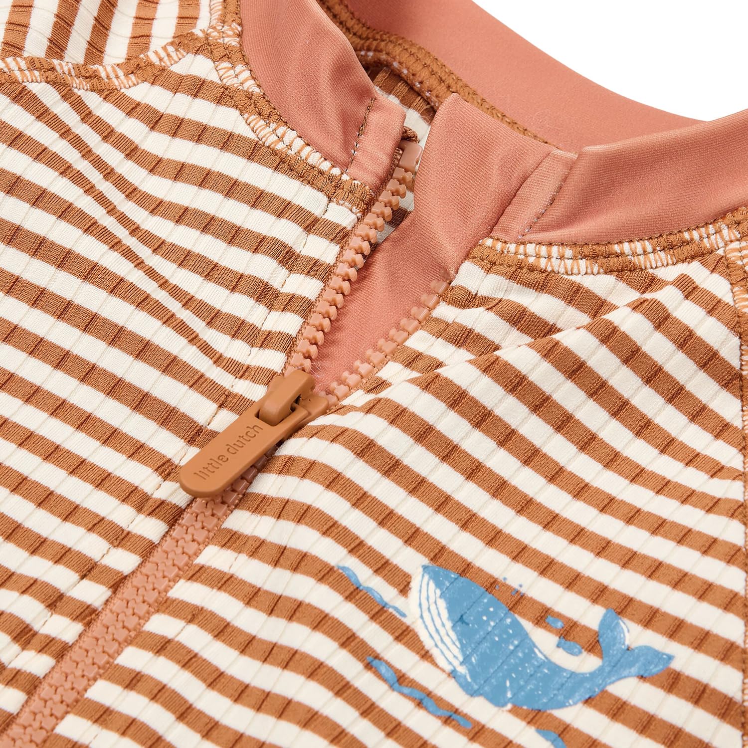 Schwimmanzug kurzarm - Ocean Brown Stripes braun / weiß (Gr. 74/80)