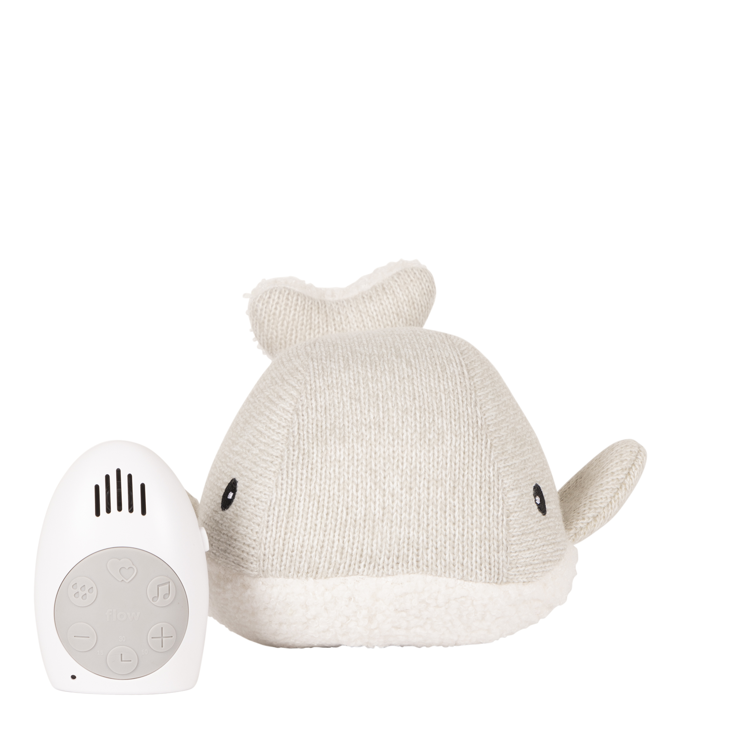 Einschlafhilfe mit Comforter Spieluhr Walfisch Moby grau