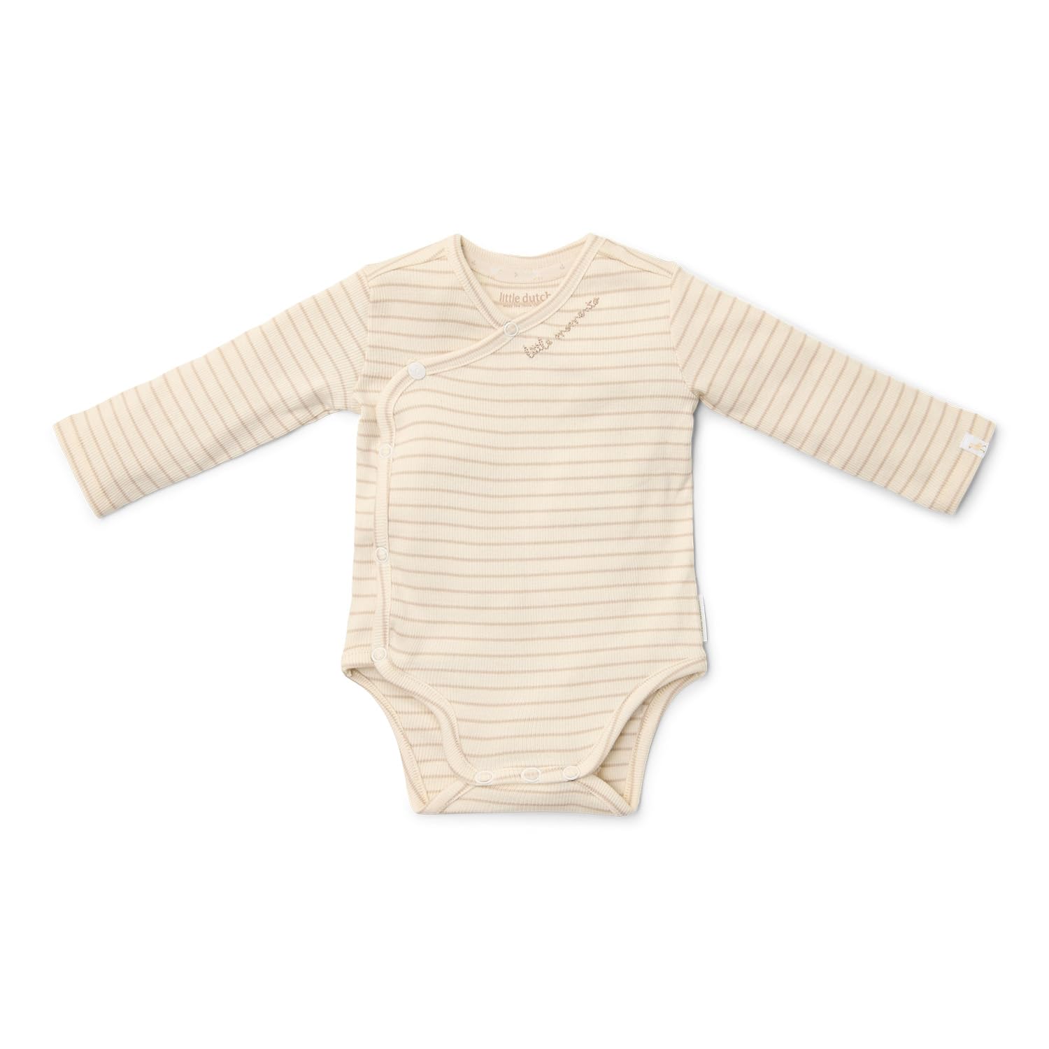 Body / Wickelbody langarm Soft Beige Stripe - Newborn Naturals (Gr. 44)