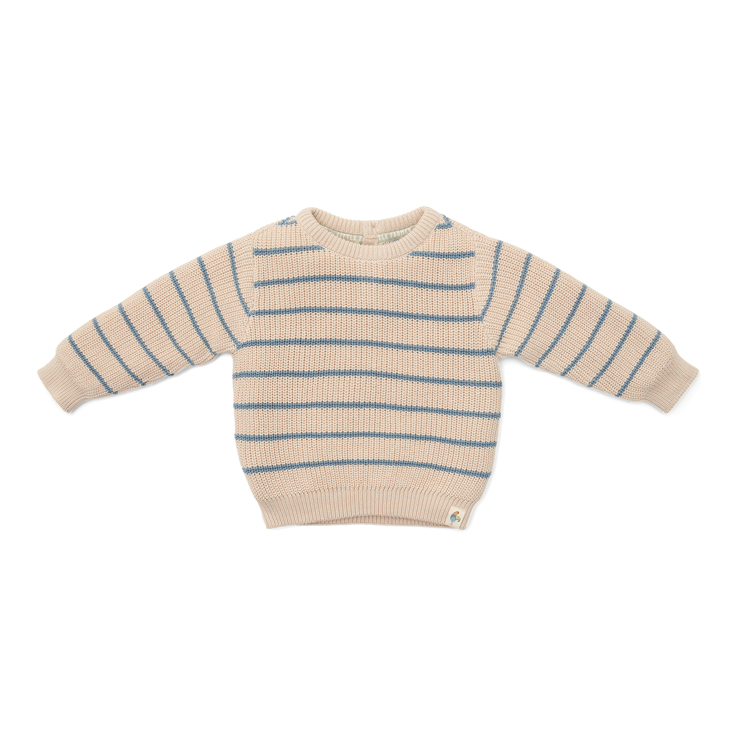 Long Sleeve Shirt / Pullover Strick Ice Blue Stripe - Little Farm beige (Gr. 74) Long Sleeve Shirt / Pullover Strick Ice Blue Stripe - Little Farm beige (Gr. 74)