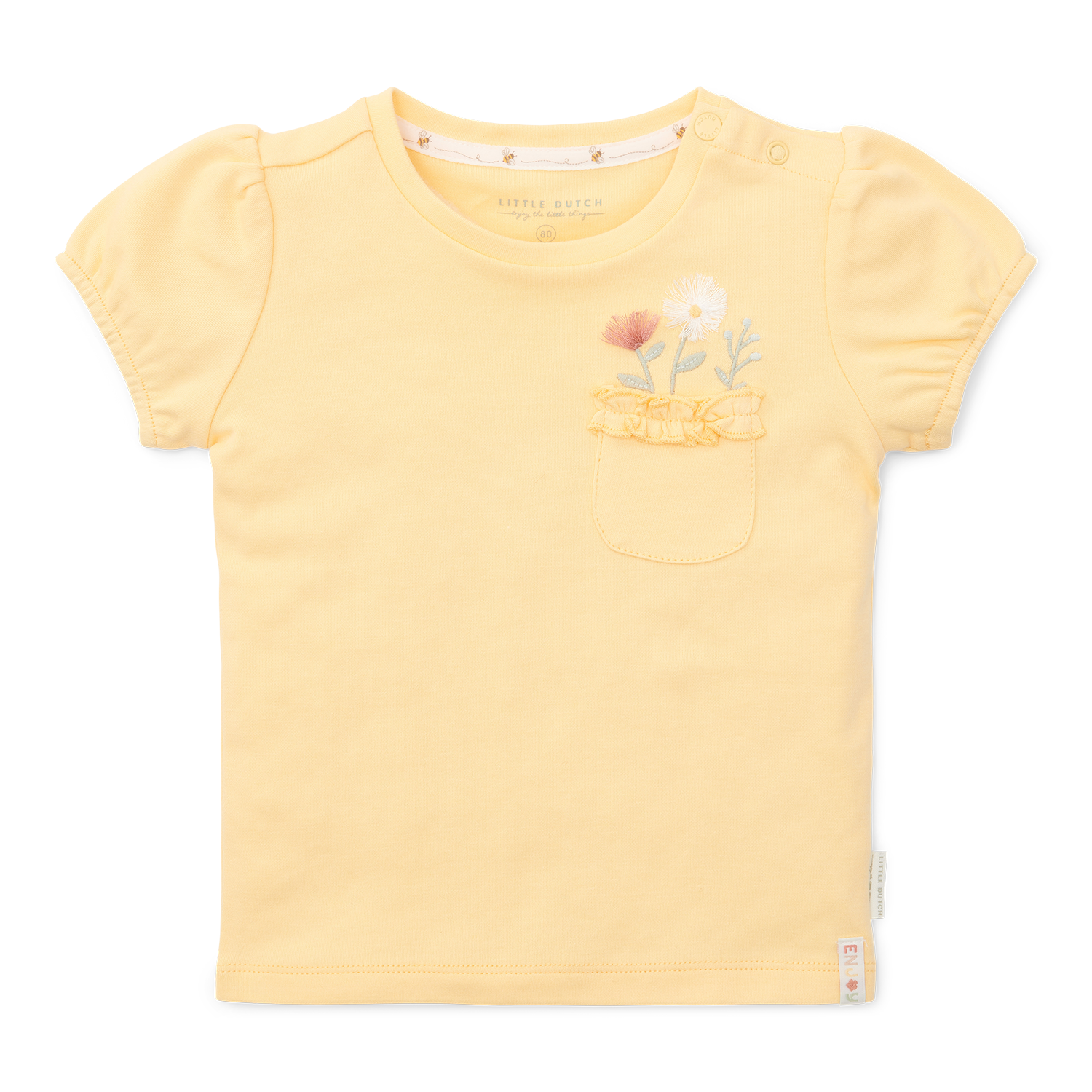 T-Shirt mit Puffärmel Honey Yellow - Little Farm gelb (Gr. 86)