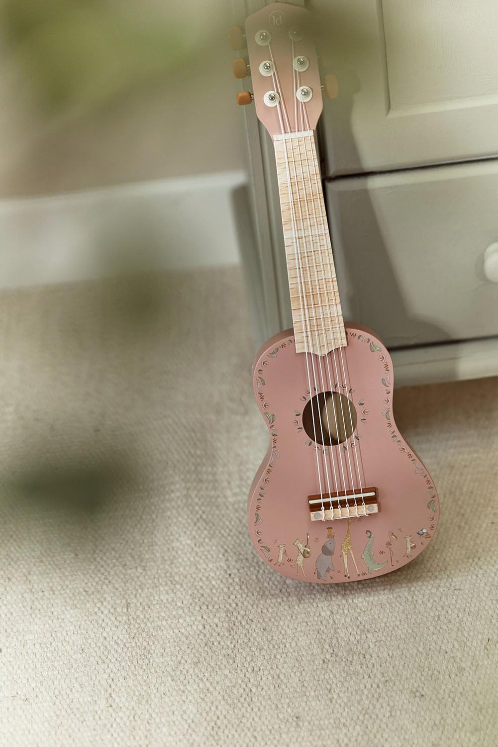 Gitarre / Holzgitarre - Safari Friends rosa