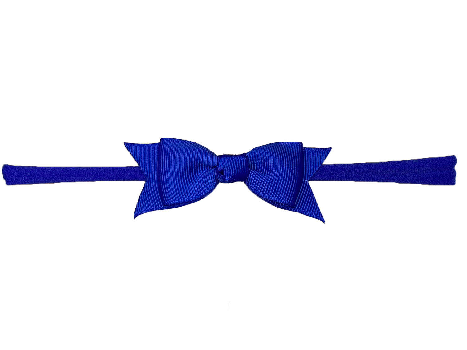 Haarband Schleife klein dünnes Band blau