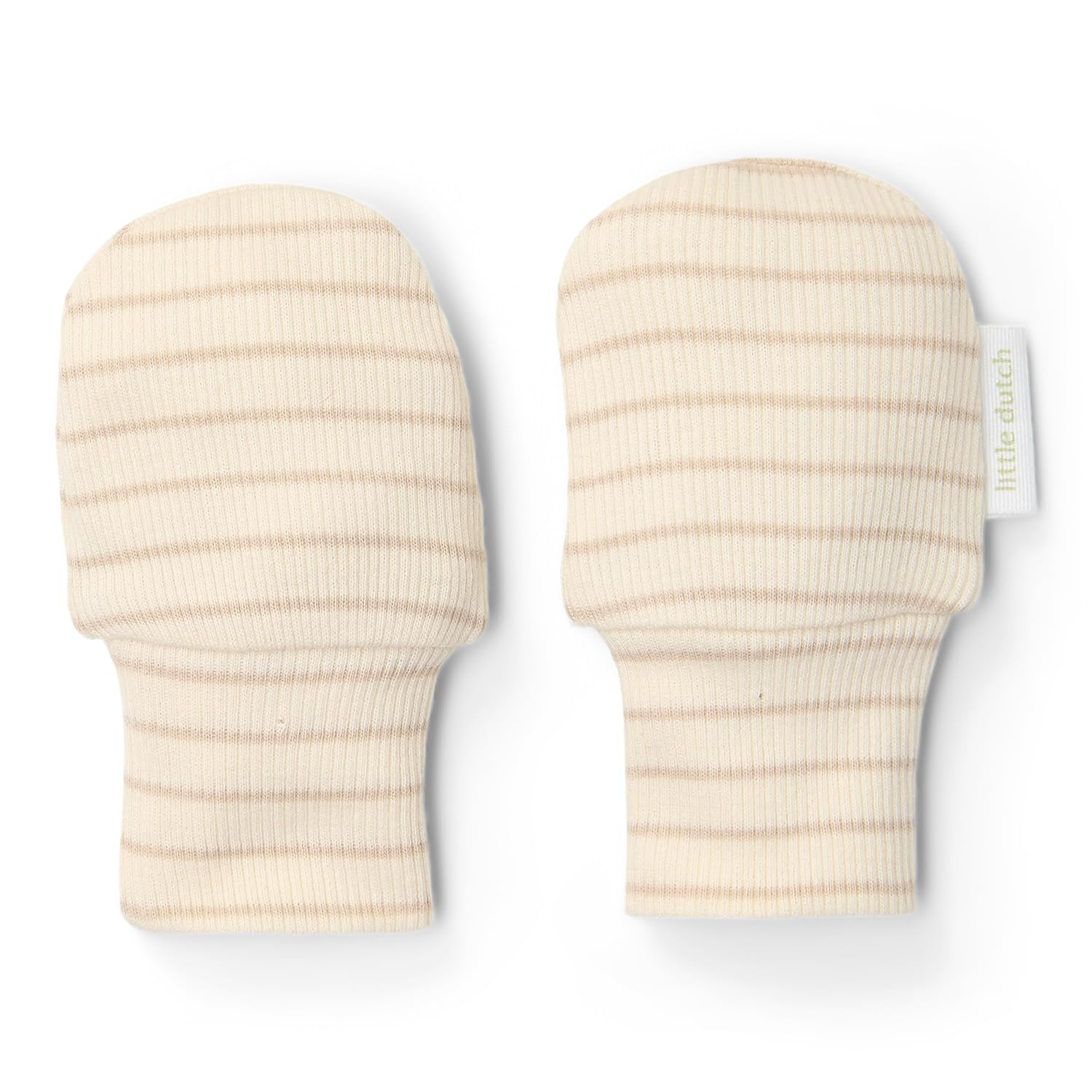 Fäustlinge / Kratzhandschuhe Soft Beige Stripe - Newborn Naturals