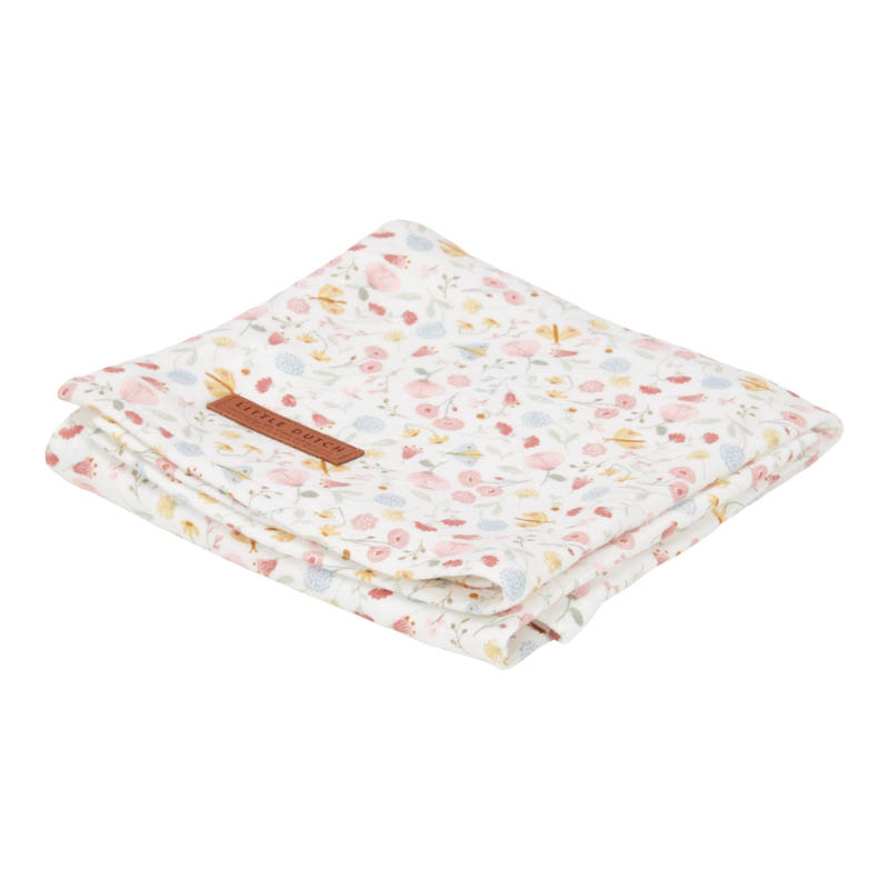 Musselin Swaddle Tuch / Pucktuch Flowers & Butterflies (120x120 cm)