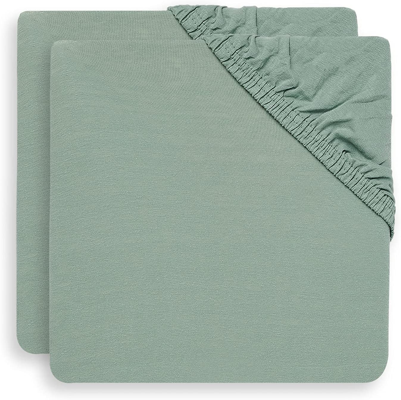 Spannbettlaken für Babybett 2er Set Jersey grün (60x120 cm)