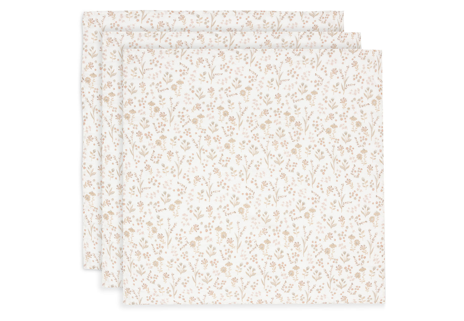 Mulltücher 3er Set - Bloomy (70x70 cm)