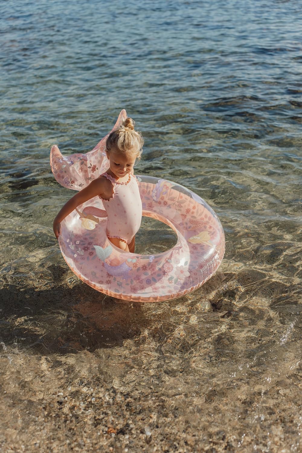 Badeanzug mit Rüschen ärmellos - Dreamy Seashells rosa (Gr. 98/104)