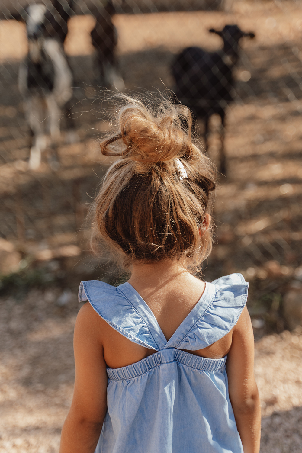 Kleid ärmellos mit Rüschen Denim - Little Farm jeans (Gr. 74)