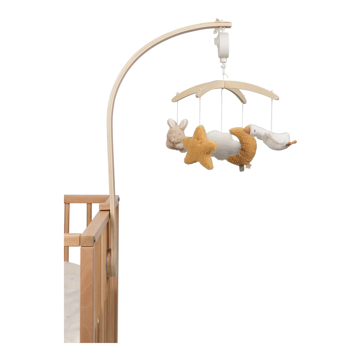 Musikmobile mit Holz Halterung natur - Newborn Naturals