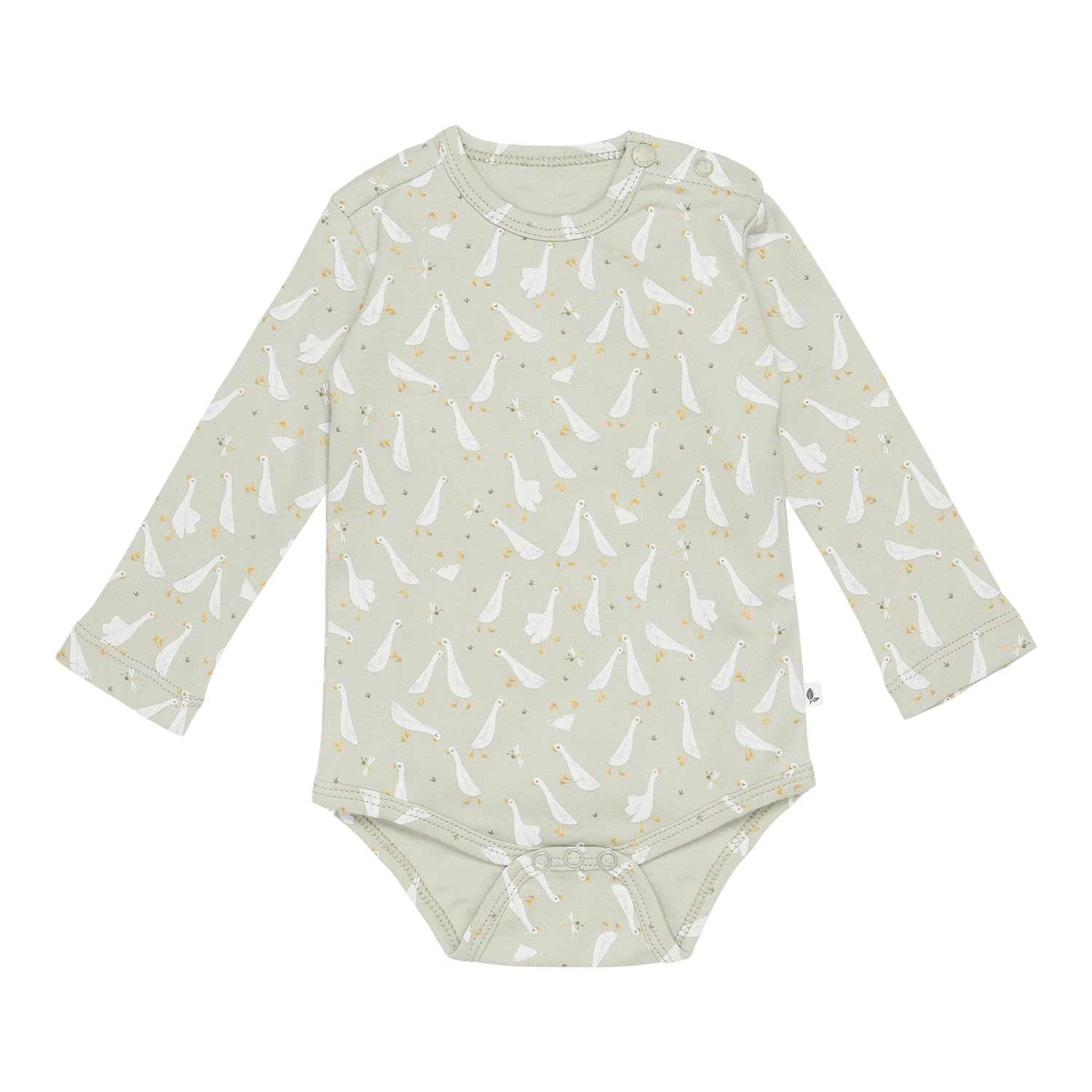 Body langarm Little Goose / Kleine Gans mint (Gr. 50/56)