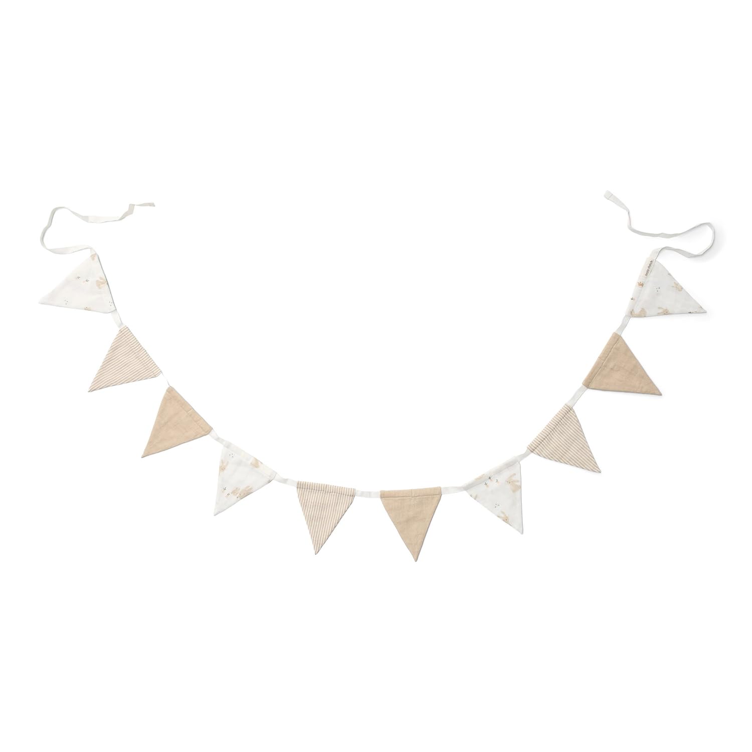 Wimpelkette Musselin Baby Bunny - Newborn Naturals beige weiß