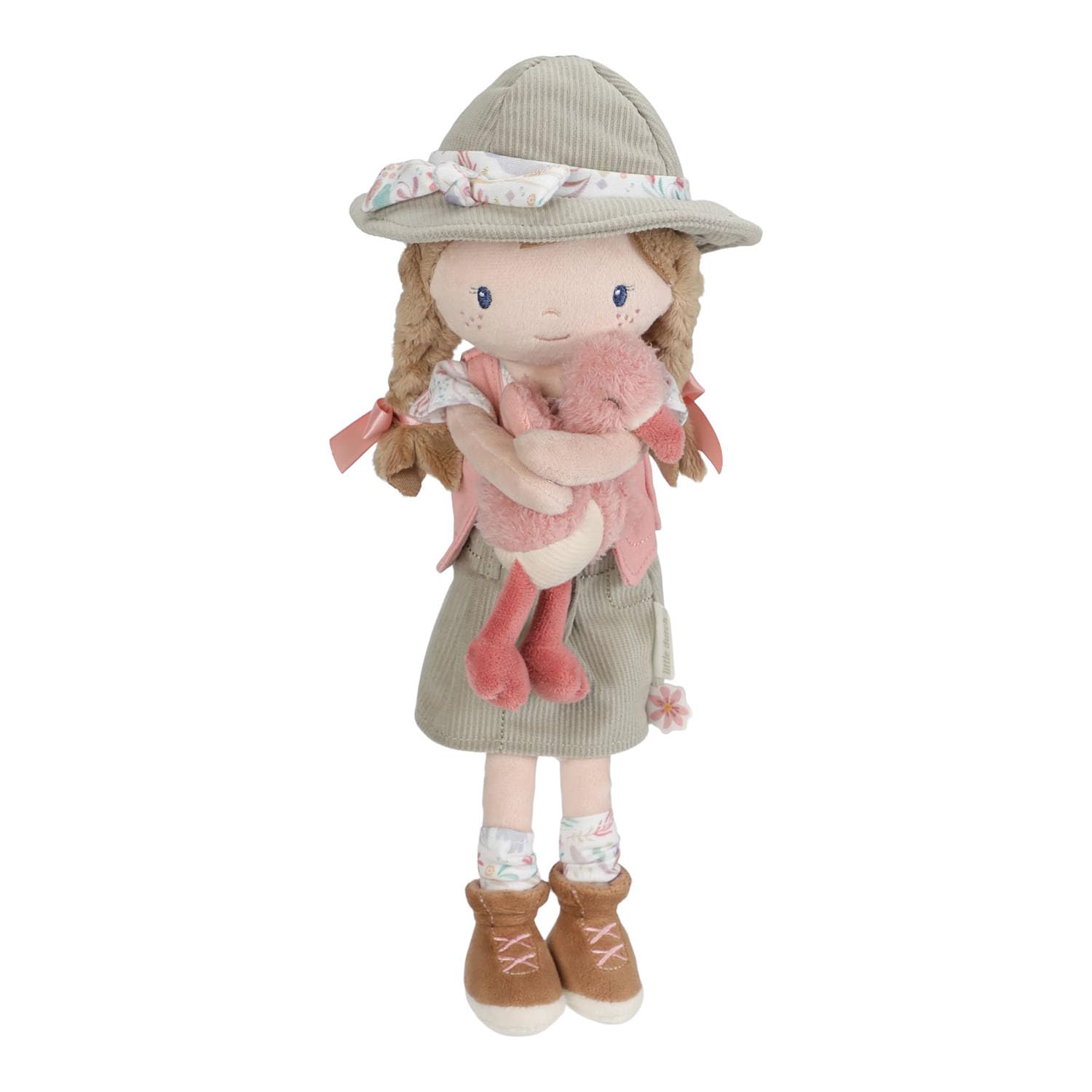 Stoffpuppe Ranger Rosa mit Flamingo - Safari Friends (35 cm)