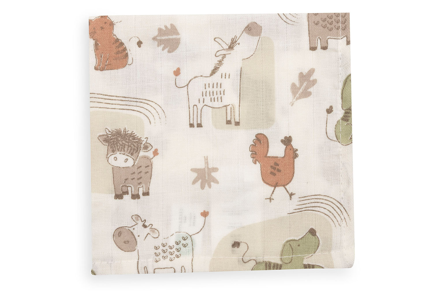 Spucktücher Mundtücher Musselin 3er Set - Barn Buddies (31x31cm)