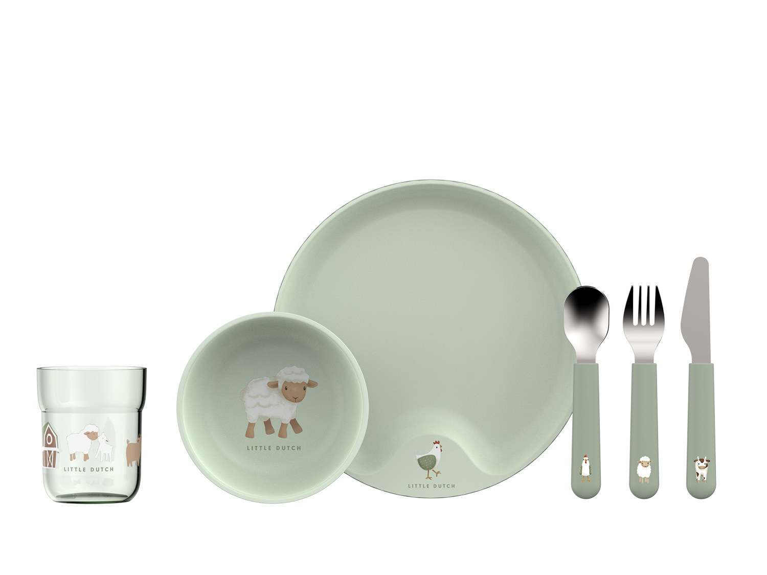 Kindergeschirr Set Mio 6-teilig - Little Farm  Kindergeschirr Set Mio 6-teilig - Little Farm