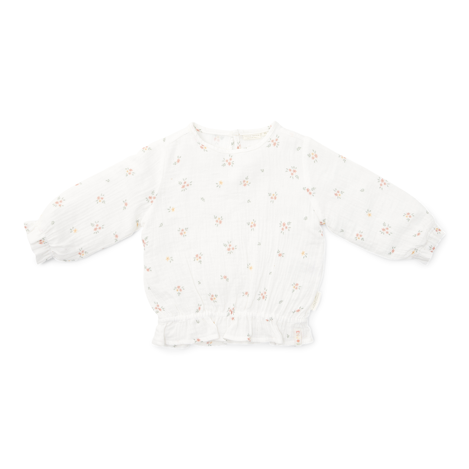 Bluse langarm Musselin White Meadows Little Farm weiß (Gr. 86)