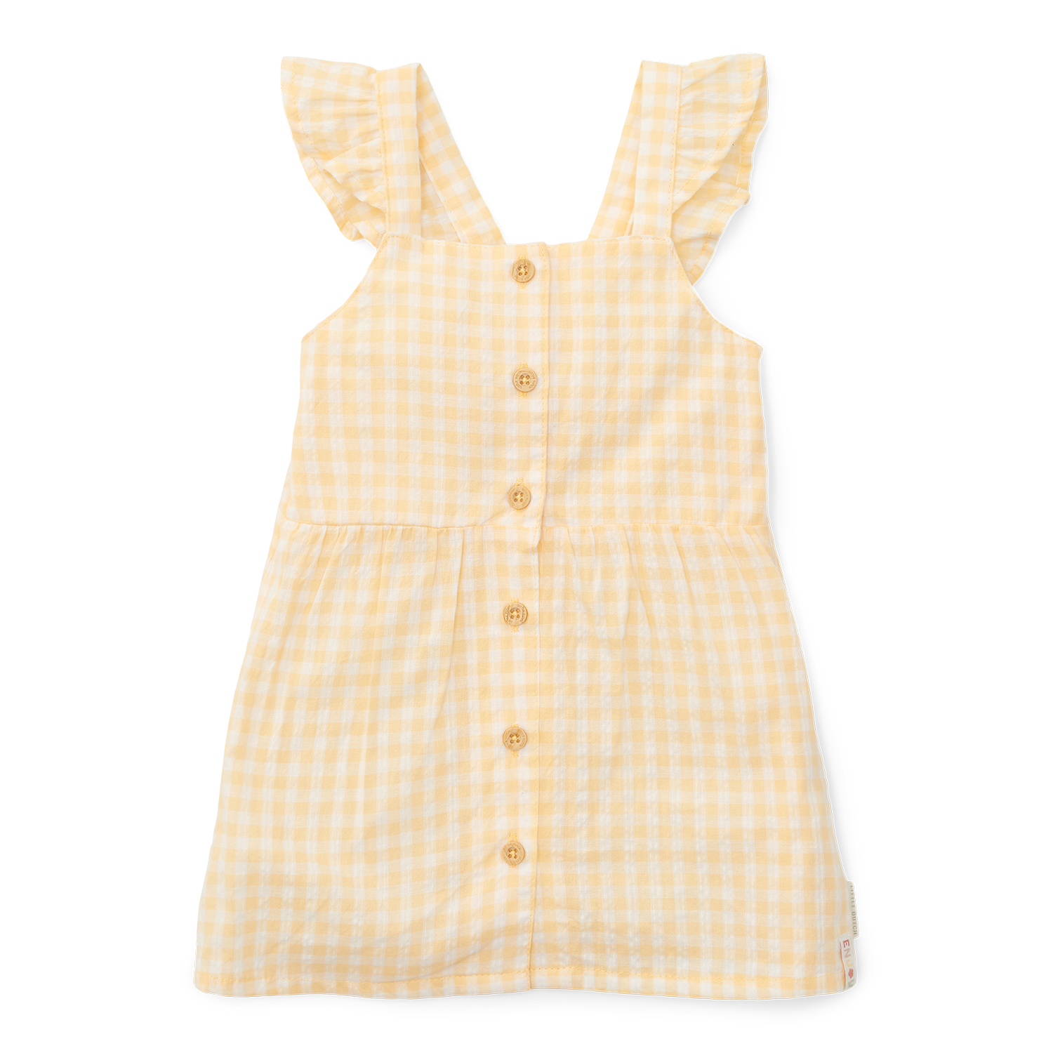Kleid ärmellos mit Rüschen Sunshine Checks - Little Farm gelb (Gr. 74)