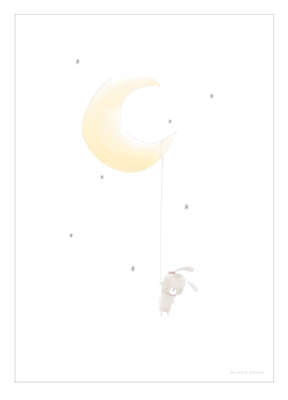Poster A3 2-seitig Hase Mond
