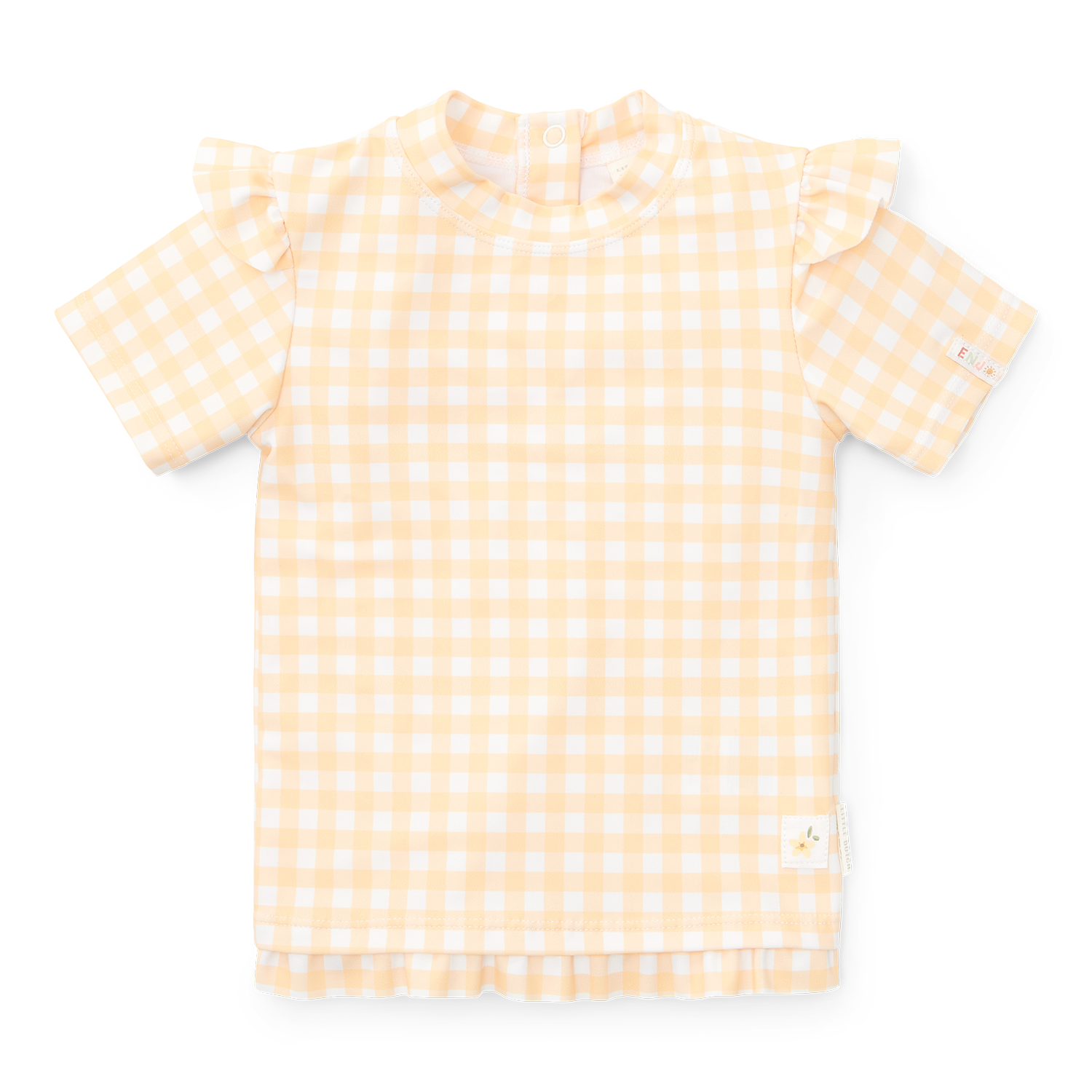 Schwimmshirt mit Rüschen kurzarm Sunshine Checks gelb (Gr. 62/68) Schwimmshirt mit Rüschen kurzarm Sunshine Checks gelb (Gr. 62/68)